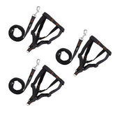 Kuber Industries Dog Chest Belt Harness with Adjustable Leash|Premium Demin Fabric|Metal Hooks |PDMGL-013-03| Comfortable Grip|Double Stitched Belt with Soft Padding |Black (Pack of 3)